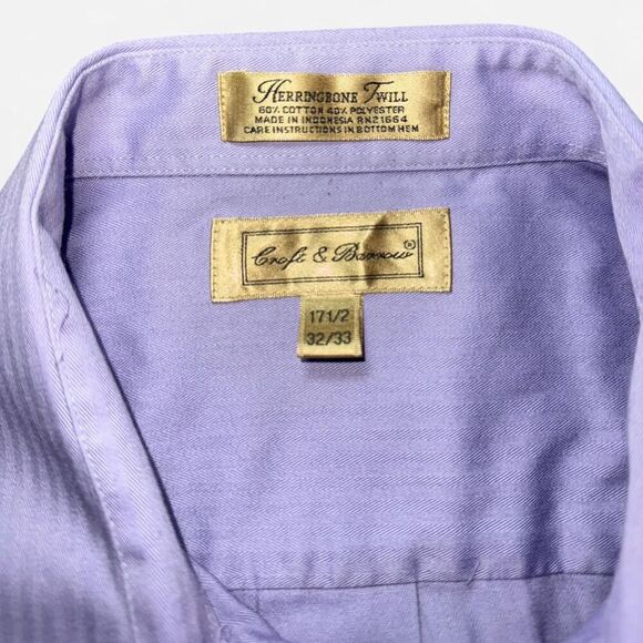 Light Purple Herringbone Twill Button Down Dress Shirt form Croft & Barrow - Picture 3 of 6